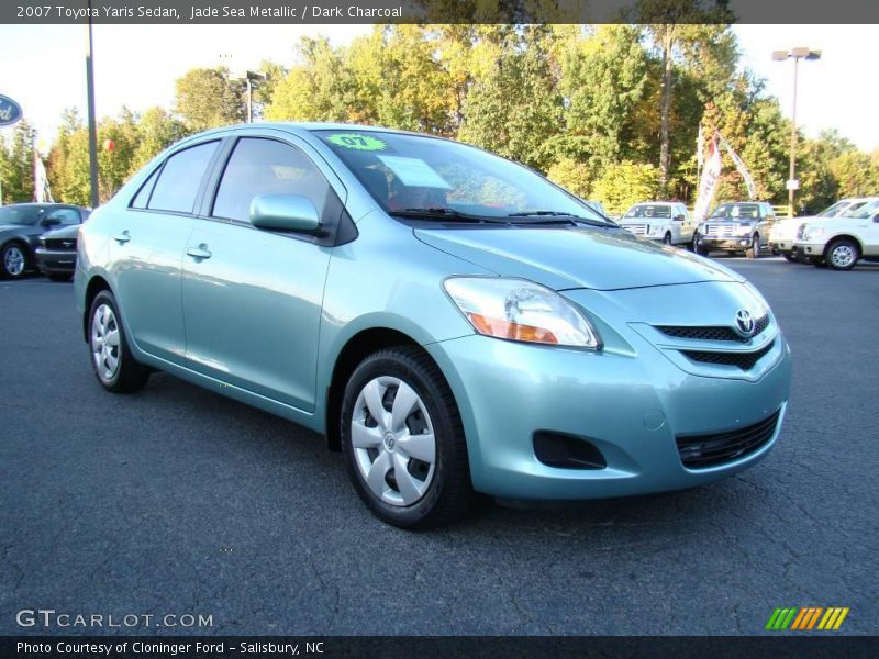 Jade Sea Metallic / Dark Charcoal 2007 Toyota Yaris Sedan