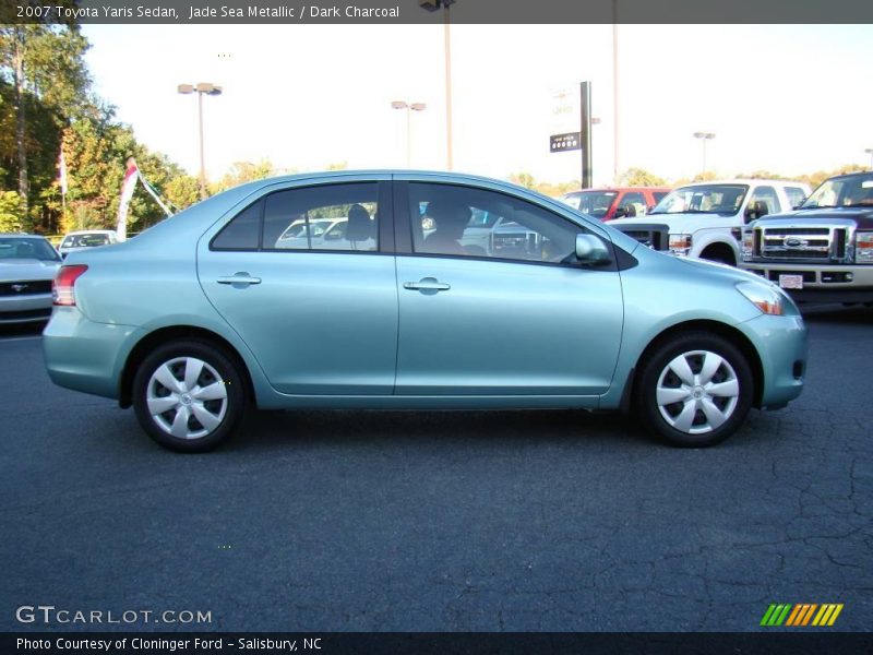 Jade Sea Metallic / Dark Charcoal 2007 Toyota Yaris Sedan