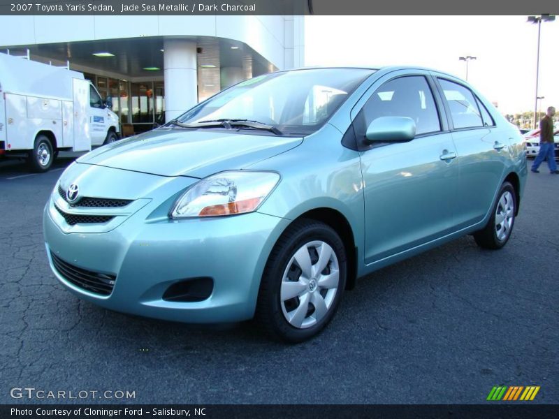 Jade Sea Metallic / Dark Charcoal 2007 Toyota Yaris Sedan