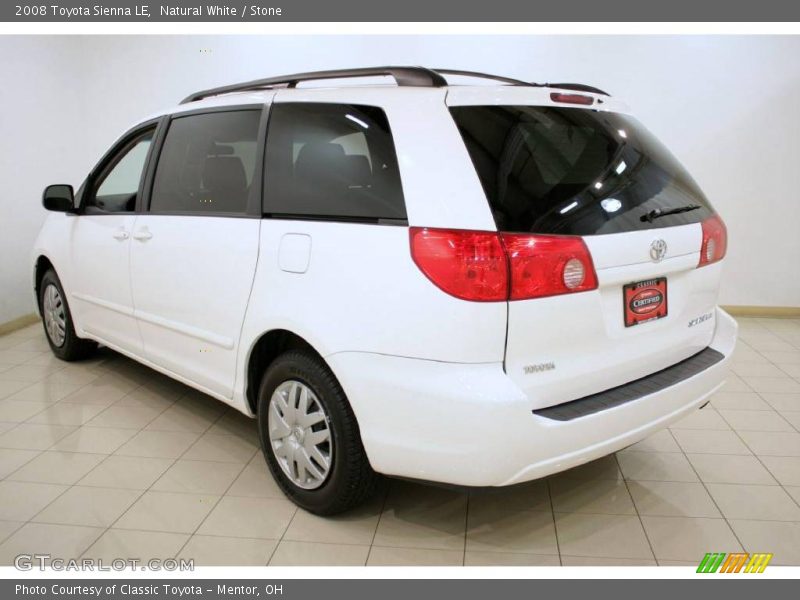 Natural White / Stone 2008 Toyota Sienna LE