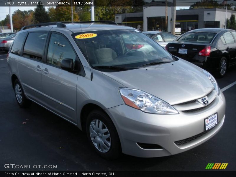 Silver Shadow Pearl / Stone 2008 Toyota Sienna LE