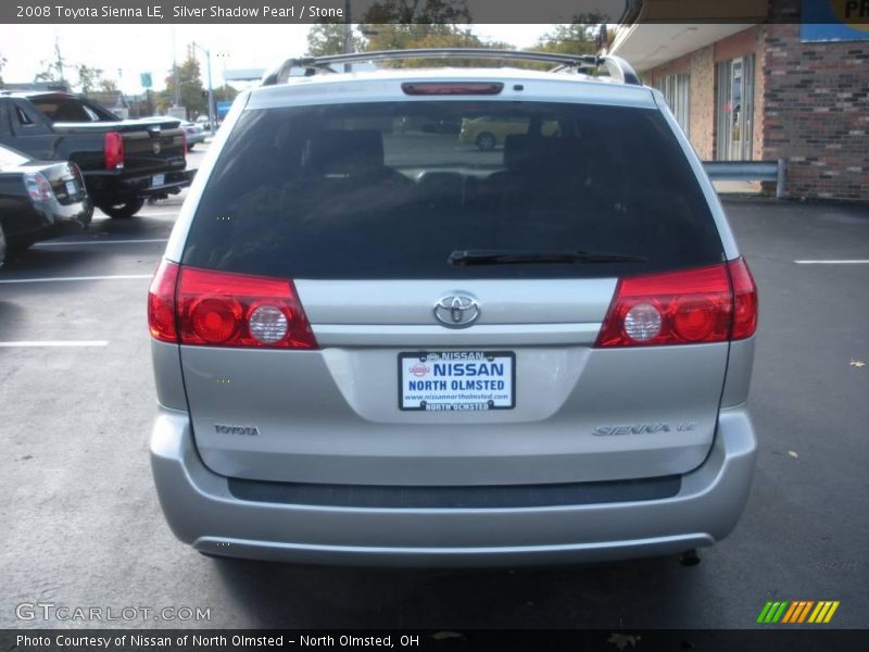 Silver Shadow Pearl / Stone 2008 Toyota Sienna LE