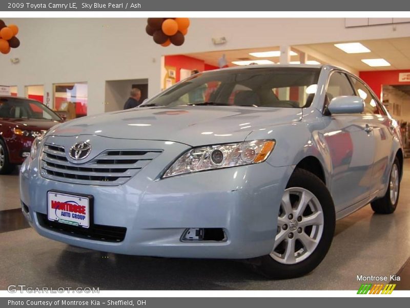 Sky Blue Pearl / Ash 2009 Toyota Camry LE