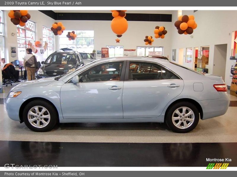 Sky Blue Pearl / Ash 2009 Toyota Camry LE