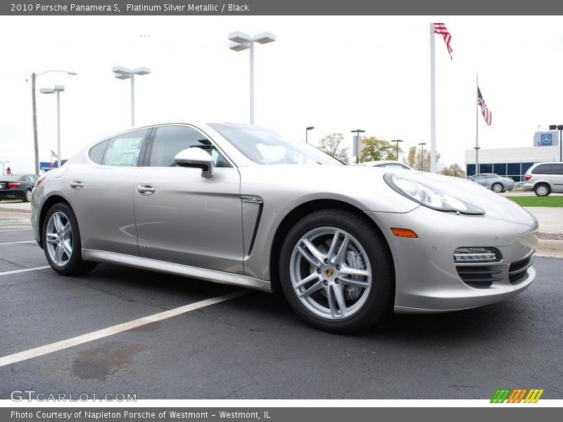 Platinum Silver Metallic / Black 2010 Porsche Panamera S