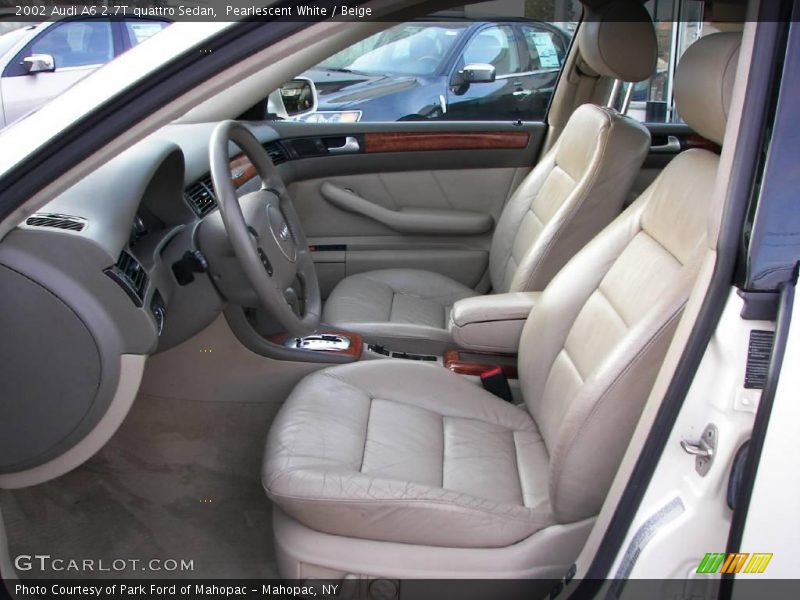 Pearlescent White / Beige 2002 Audi A6 2.7T quattro Sedan