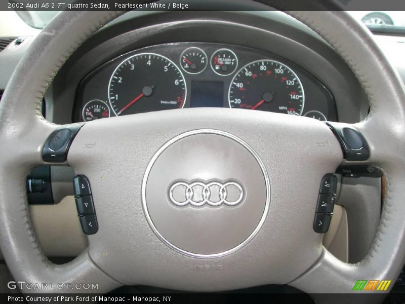 Pearlescent White / Beige 2002 Audi A6 2.7T quattro Sedan