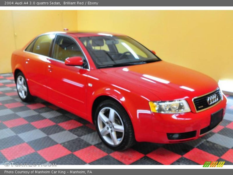 Brilliant Red / Ebony 2004 Audi A4 3.0 quattro Sedan