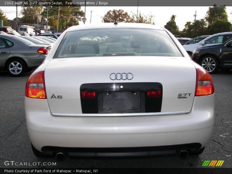 Pearlescent White / Beige 2002 Audi A6 2.7T quattro Sedan
