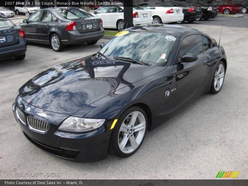 Monaco Blue Metallic / Saddle Brown 2007 BMW Z4 3.0si Coupe