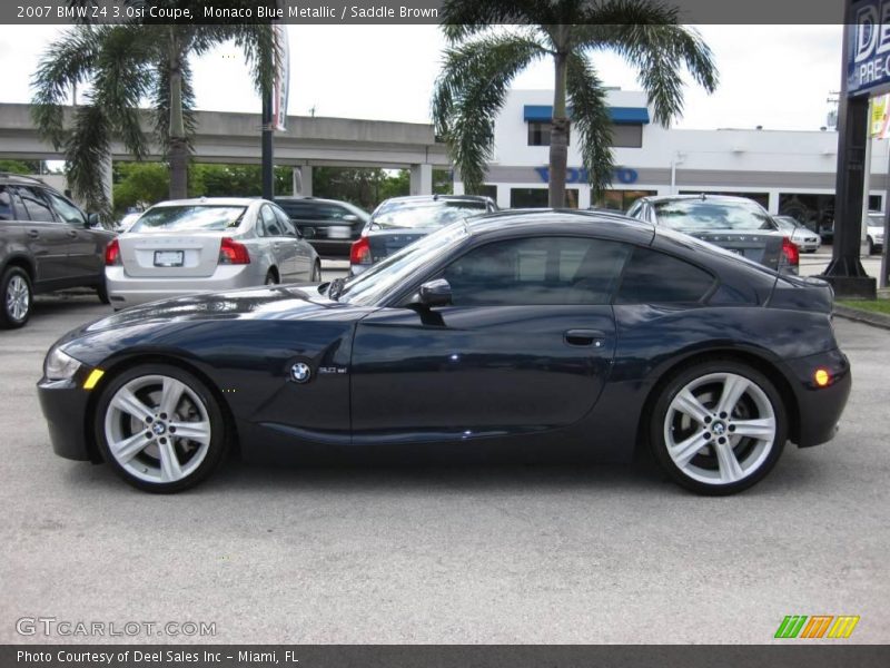 Monaco Blue Metallic / Saddle Brown 2007 BMW Z4 3.0si Coupe