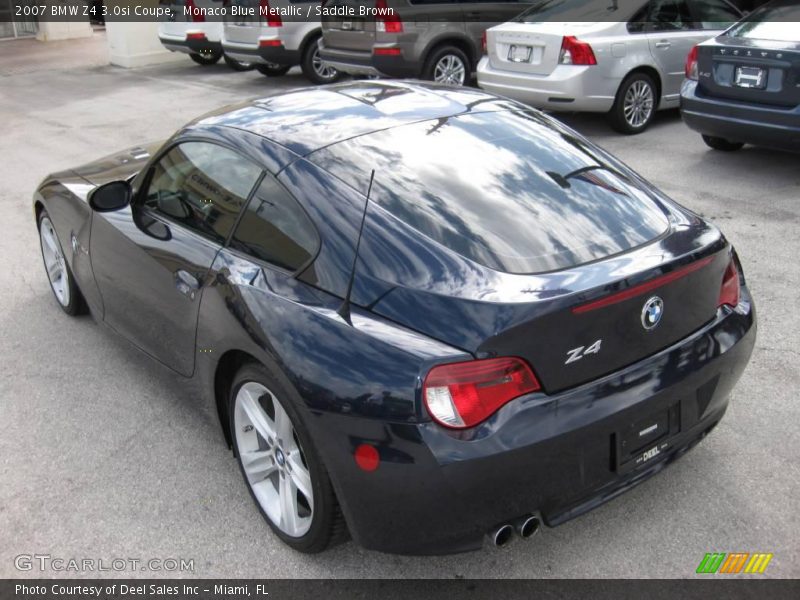 Monaco Blue Metallic / Saddle Brown 2007 BMW Z4 3.0si Coupe