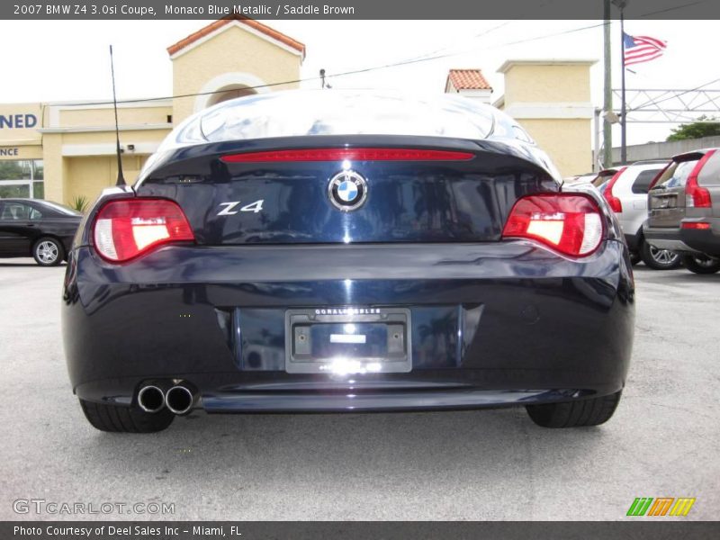 Monaco Blue Metallic / Saddle Brown 2007 BMW Z4 3.0si Coupe