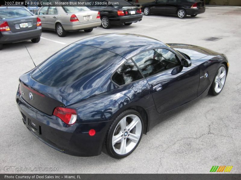 Monaco Blue Metallic / Saddle Brown 2007 BMW Z4 3.0si Coupe