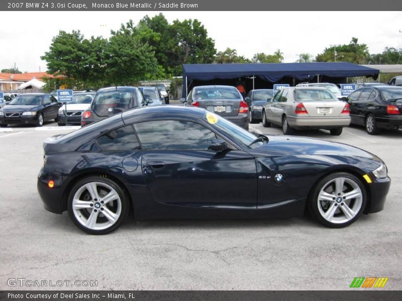 Monaco Blue Metallic / Saddle Brown 2007 BMW Z4 3.0si Coupe