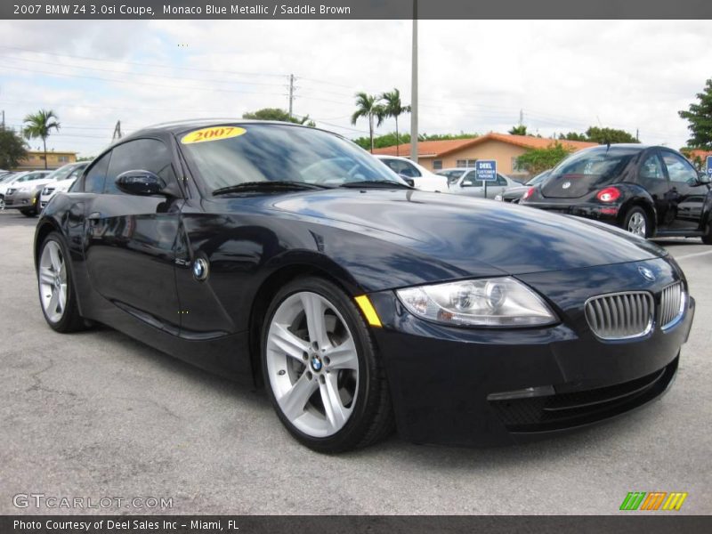 Monaco Blue Metallic / Saddle Brown 2007 BMW Z4 3.0si Coupe