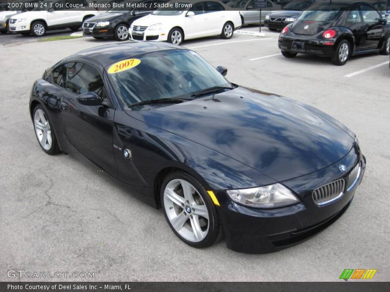 Monaco Blue Metallic / Saddle Brown 2007 BMW Z4 3.0si Coupe