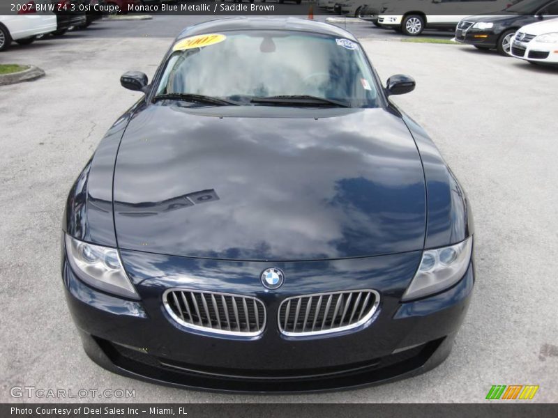 Monaco Blue Metallic / Saddle Brown 2007 BMW Z4 3.0si Coupe