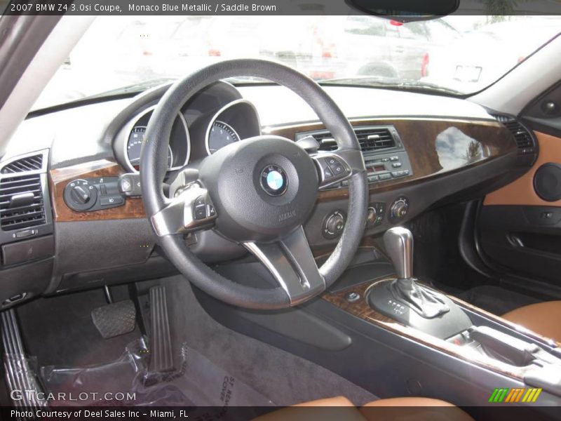 Monaco Blue Metallic / Saddle Brown 2007 BMW Z4 3.0si Coupe