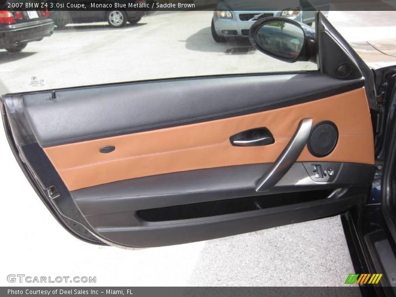 Monaco Blue Metallic / Saddle Brown 2007 BMW Z4 3.0si Coupe
