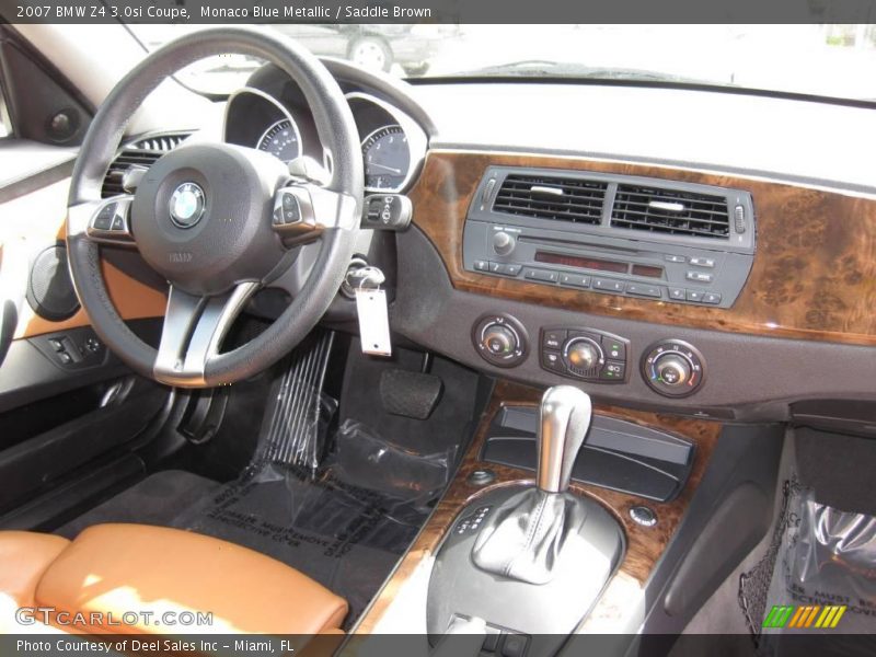 Monaco Blue Metallic / Saddle Brown 2007 BMW Z4 3.0si Coupe
