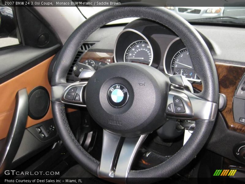 Monaco Blue Metallic / Saddle Brown 2007 BMW Z4 3.0si Coupe