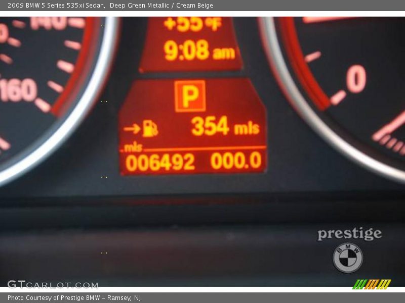 Deep Green Metallic / Cream Beige 2009 BMW 5 Series 535xi Sedan