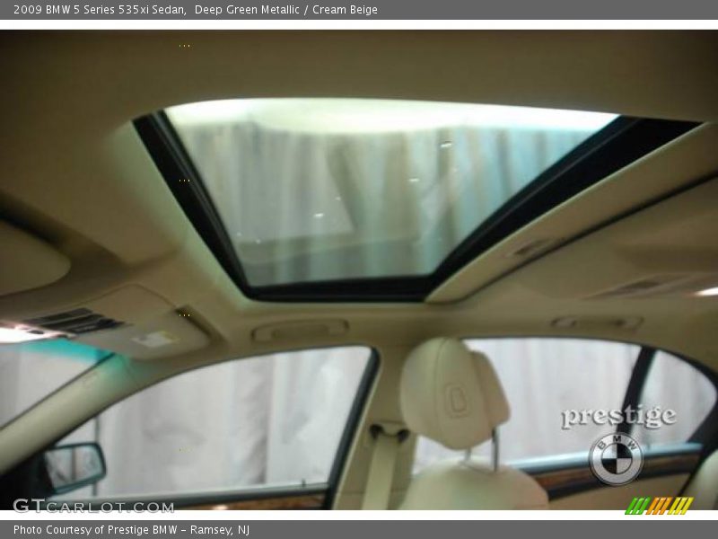 Deep Green Metallic / Cream Beige 2009 BMW 5 Series 535xi Sedan