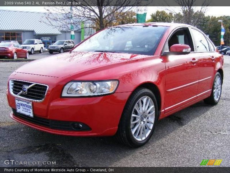 Passion Red / Off Black 2009 Volvo S40 2.4i