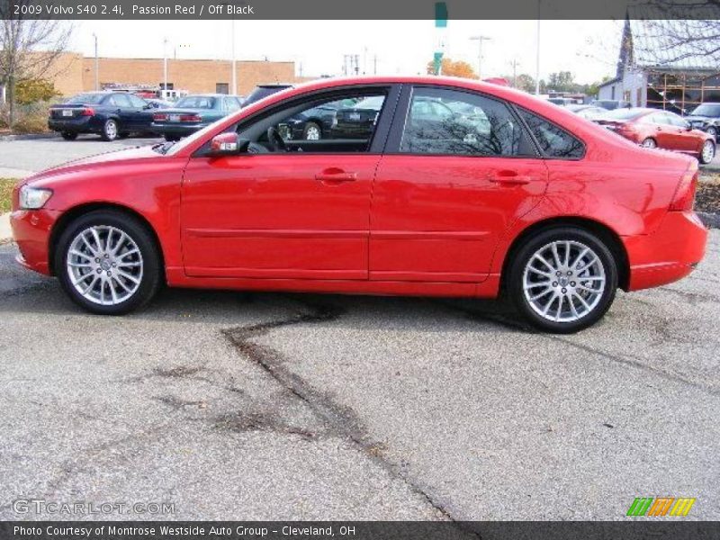 Passion Red / Off Black 2009 Volvo S40 2.4i