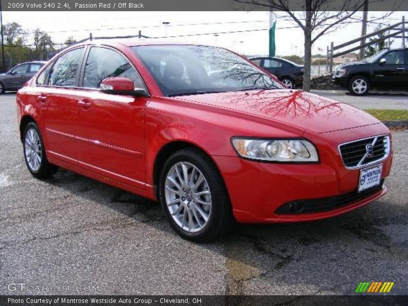 Passion Red / Off Black 2009 Volvo S40 2.4i