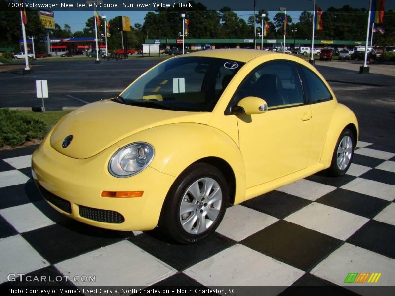 Sunflower Yellow / Black 2008 Volkswagen New Beetle S Coupe