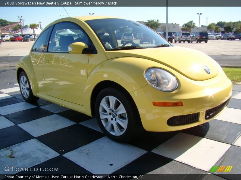 Sunflower Yellow / Black 2008 Volkswagen New Beetle S Coupe
