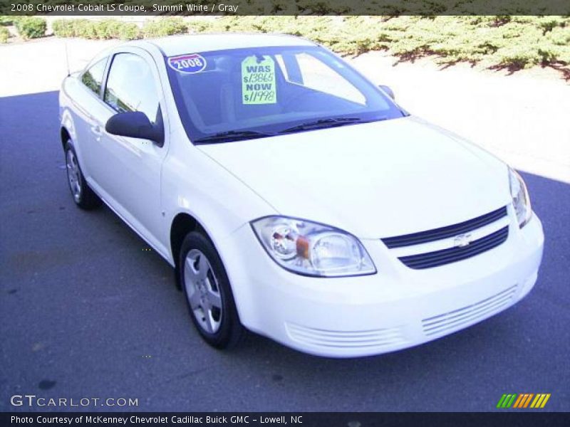Summit White / Gray 2008 Chevrolet Cobalt LS Coupe