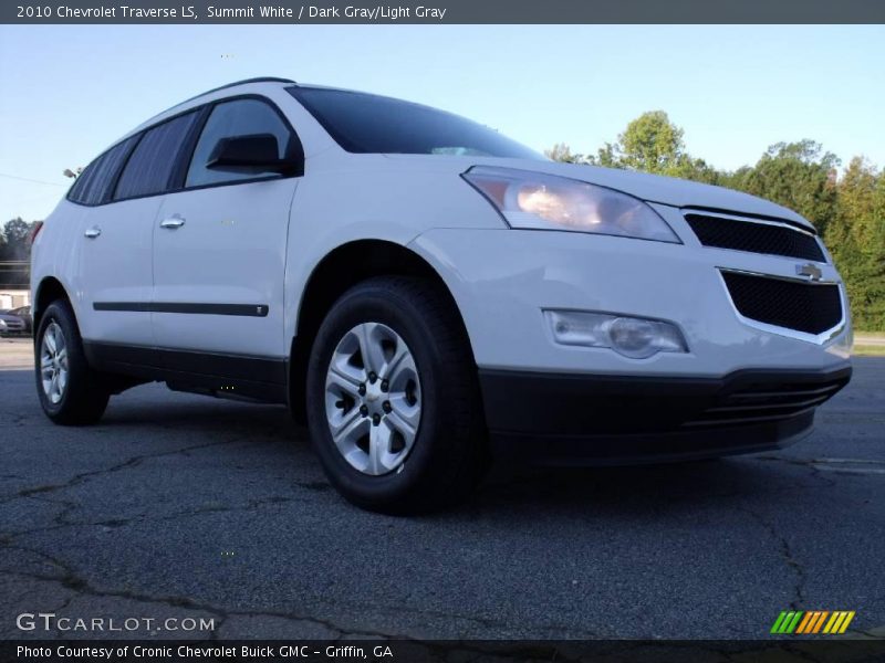 Summit White / Dark Gray/Light Gray 2010 Chevrolet Traverse LS