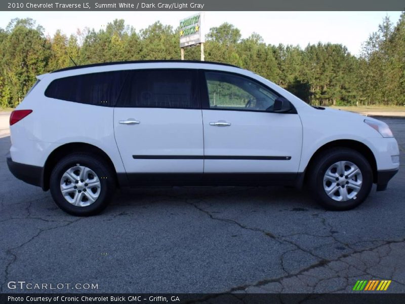 Summit White / Dark Gray/Light Gray 2010 Chevrolet Traverse LS