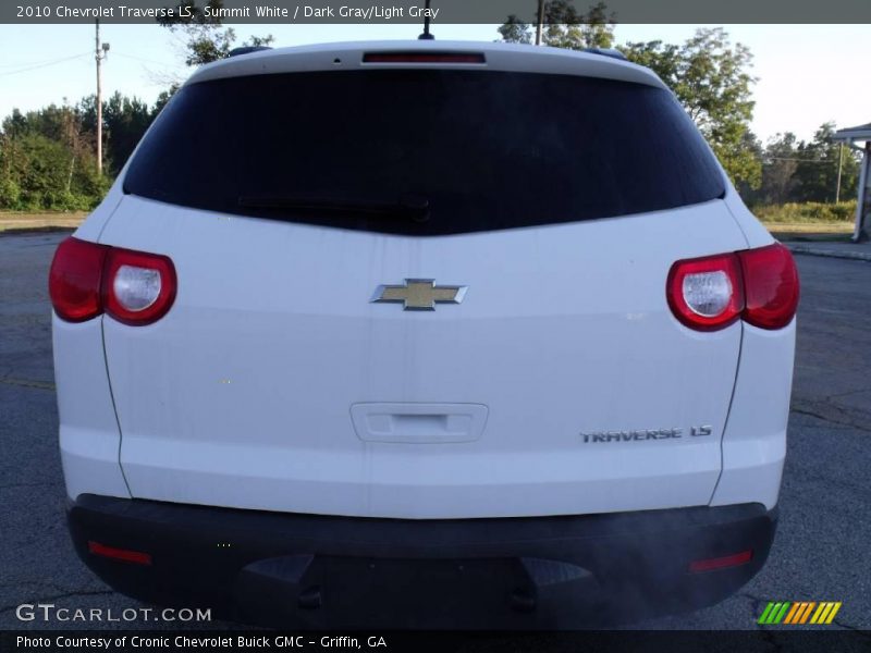 Summit White / Dark Gray/Light Gray 2010 Chevrolet Traverse LS