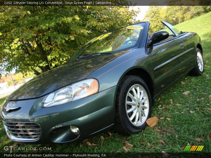 Onyx Green Pearl / Sandstone 2002 Chrysler Sebring LXi Convertible