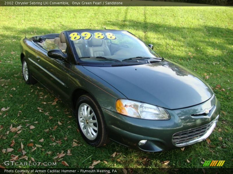 Onyx Green Pearl / Sandstone 2002 Chrysler Sebring LXi Convertible