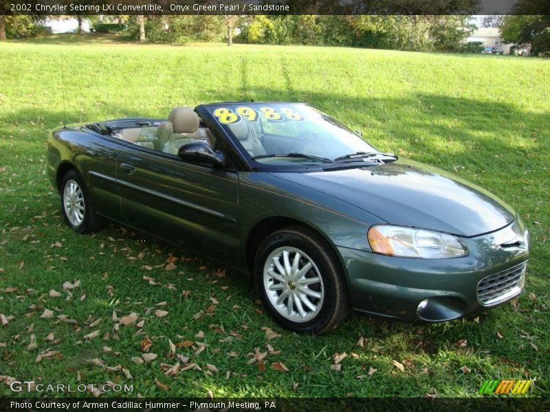 Onyx Green Pearl / Sandstone 2002 Chrysler Sebring LXi Convertible