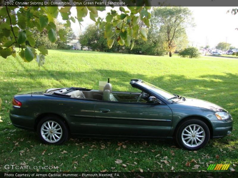 Onyx Green Pearl / Sandstone 2002 Chrysler Sebring LXi Convertible