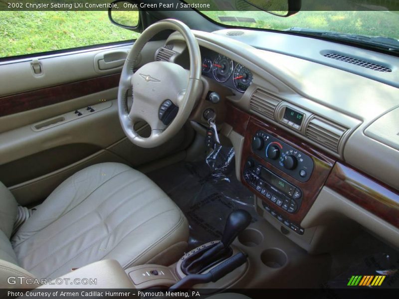 Onyx Green Pearl / Sandstone 2002 Chrysler Sebring LXi Convertible
