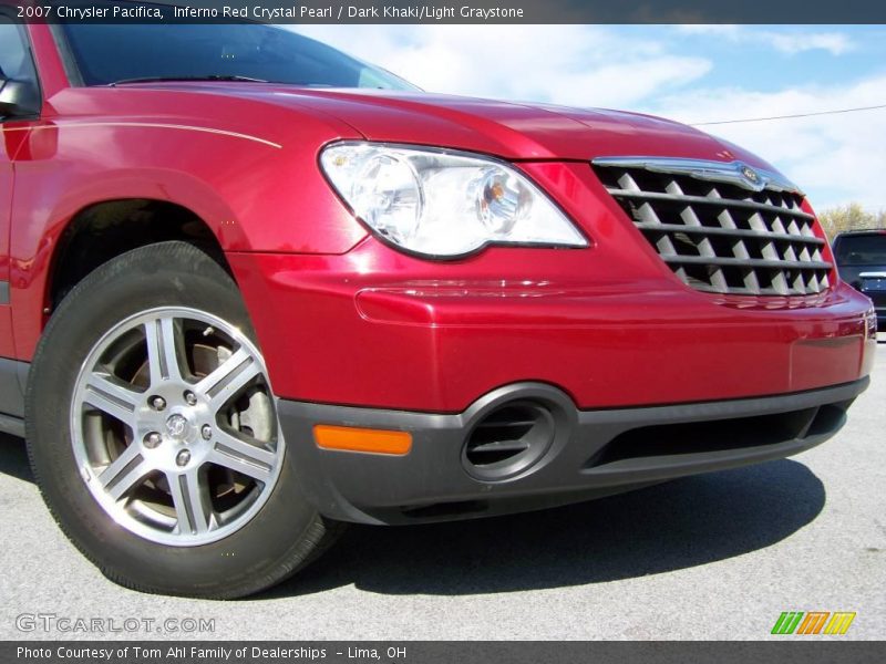 Inferno Red Crystal Pearl / Dark Khaki/Light Graystone 2007 Chrysler Pacifica