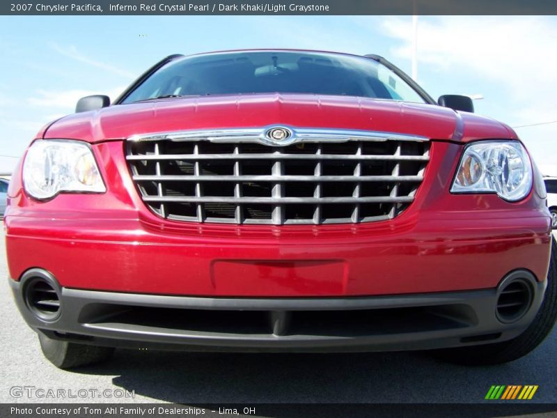 Inferno Red Crystal Pearl / Dark Khaki/Light Graystone 2007 Chrysler Pacifica