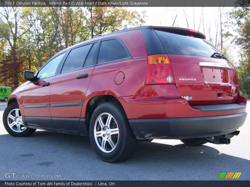 Inferno Red Crystal Pearl / Dark Khaki/Light Graystone 2007 Chrysler Pacifica