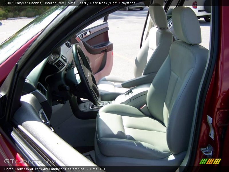 Inferno Red Crystal Pearl / Dark Khaki/Light Graystone 2007 Chrysler Pacifica