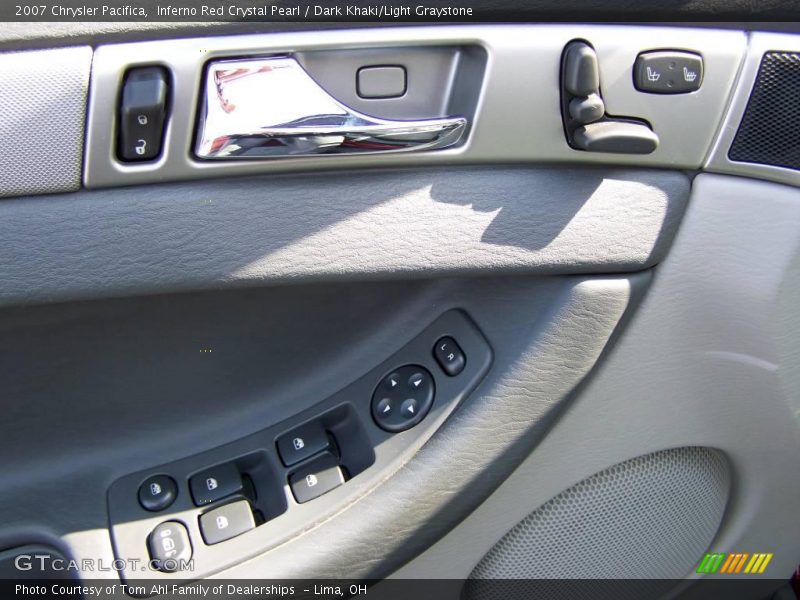Inferno Red Crystal Pearl / Dark Khaki/Light Graystone 2007 Chrysler Pacifica
