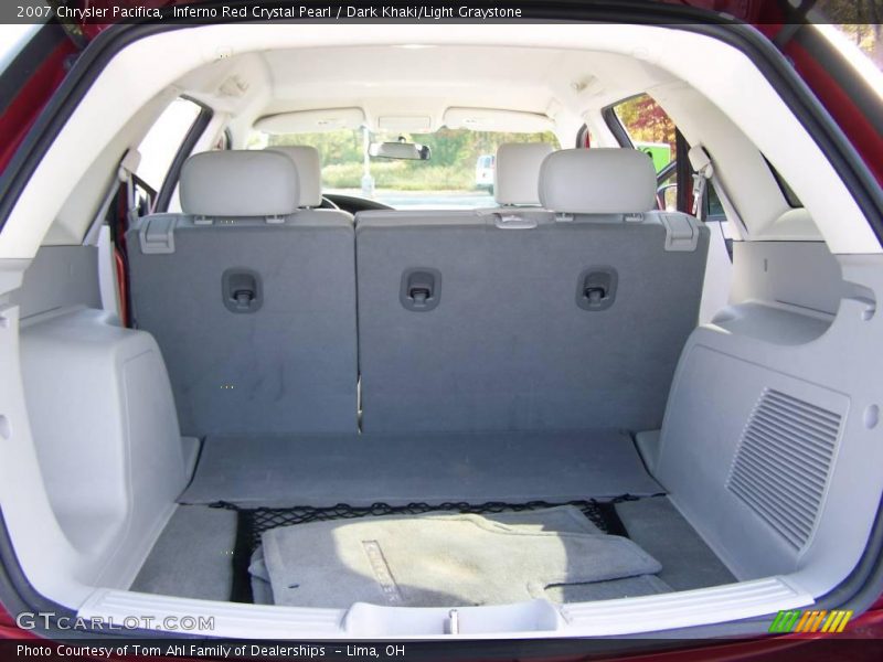 Inferno Red Crystal Pearl / Dark Khaki/Light Graystone 2007 Chrysler Pacifica
