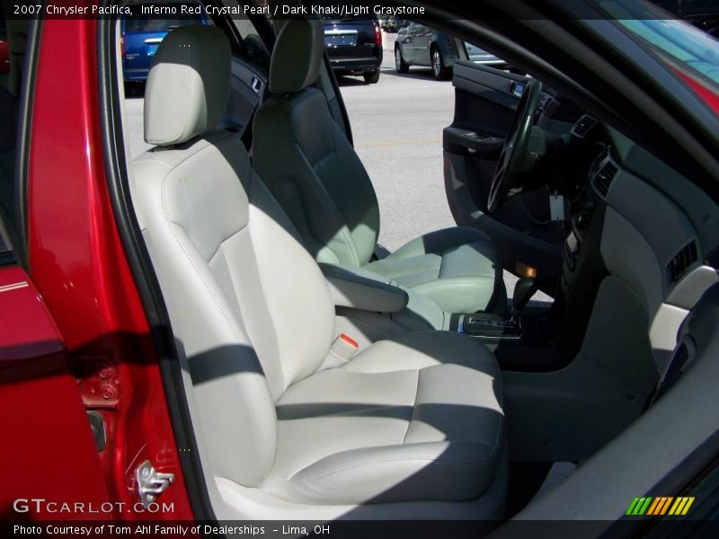 Inferno Red Crystal Pearl / Dark Khaki/Light Graystone 2007 Chrysler Pacifica