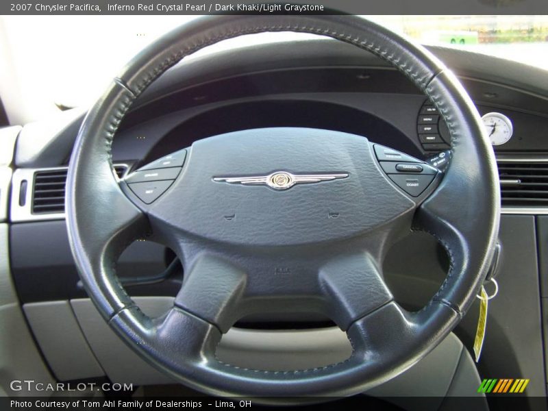 Inferno Red Crystal Pearl / Dark Khaki/Light Graystone 2007 Chrysler Pacifica